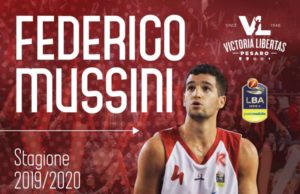 LBA: Federico Mussini è ufficialmente un nuovo giocatore della Vuelle.