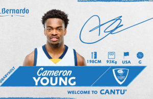 LBA: è Cameron Young è il sesto straniero dell’Acqua S.Bernardo Cantù