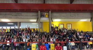 Pallacanestro Reggiana: “Io Tifo Pulito”, stamattina 250 studenti a Cavriago per il primo incontro