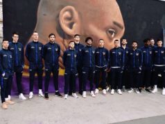 La Nazionale in visita al Kobe Memorial Park di Napoli. Il campo dedicato a Kobe grazie ai Charlatans Nazionale al Kobe Memorial Park