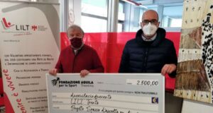 Fondazione Aquila: consegnato l’assegno da 2.500 euro per lo “Spazio IN” della LILT Trento