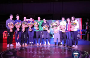 Sul parquet dell’Arena, la cerimonia di presentazione delle Final Eight di Coppa Italia