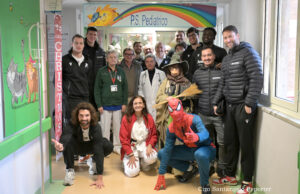 La Paperdi Juvecaserta in visita al reparto pediatrico dell’Ospedale S. Anna e S. Sebastiano. Sorrisi e solidarietà per i più piccoli